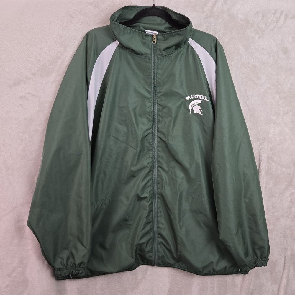 Pro Edge Michigan State Spartans Mens XL Quarter Zip Pullover Windbreaker Jacket